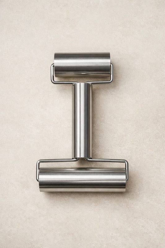 Çift Uçlu Çelik Hamur Merdanesi Dayanıklı Profesyonel Kullanım KW-1137