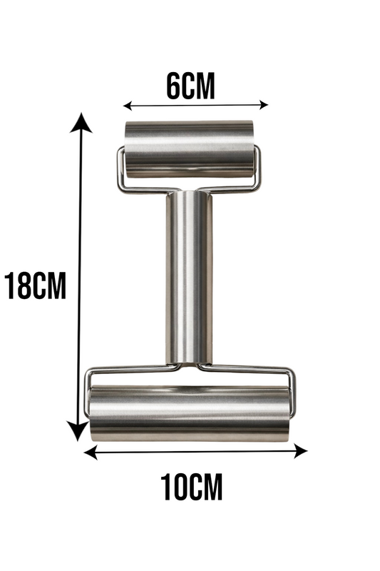 Çift Uçlu Çelik Hamur Merdanesi Dayanıklı Profesyonel Kullanım KW-1137