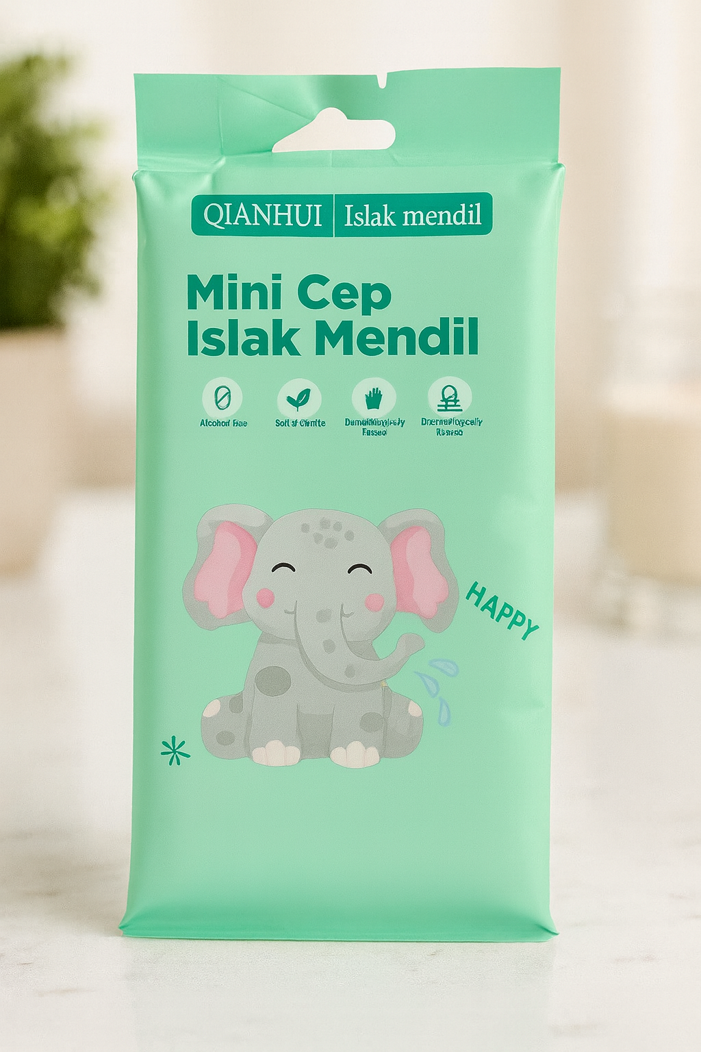 Mini Cep Islak Mendil Hijyenik Taşınabilir Mendil Günlük Kullanım Seyahat İçin Pratik Paket SHN-2092