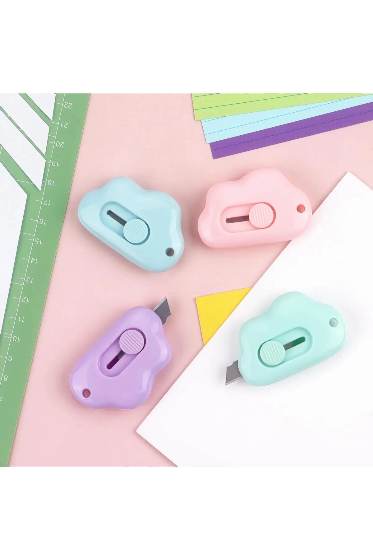 Mini Maket Kargo Açma Bıçağı Falçata 3'lü Set SHN-1191 PHŞPZR QAZWSX