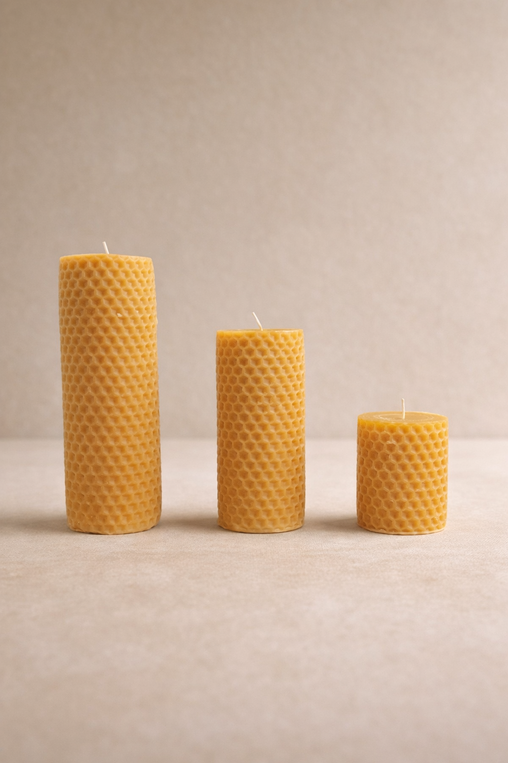 Bal Peteği Baton Mum Dekoratif Silindir Mum Uzun Ömürlü Mum SHN-2040-2 Series