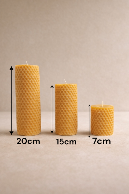 Bal Peteği Baton Mum Dekoratif Silindir Mum Uzun Ömürlü Mum SHN-2040-2 Series