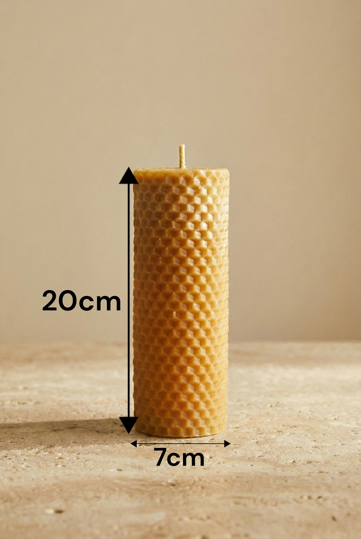 El Yapımı Bal Peteği Baton Mum Dekoratif Silindir Mum Uzun Ömürlü SHN-2044