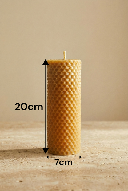 El Yapımı Bal Peteği Baton Mum Dekoratif Silindir Mum Uzun Ömürlü SHN-2044