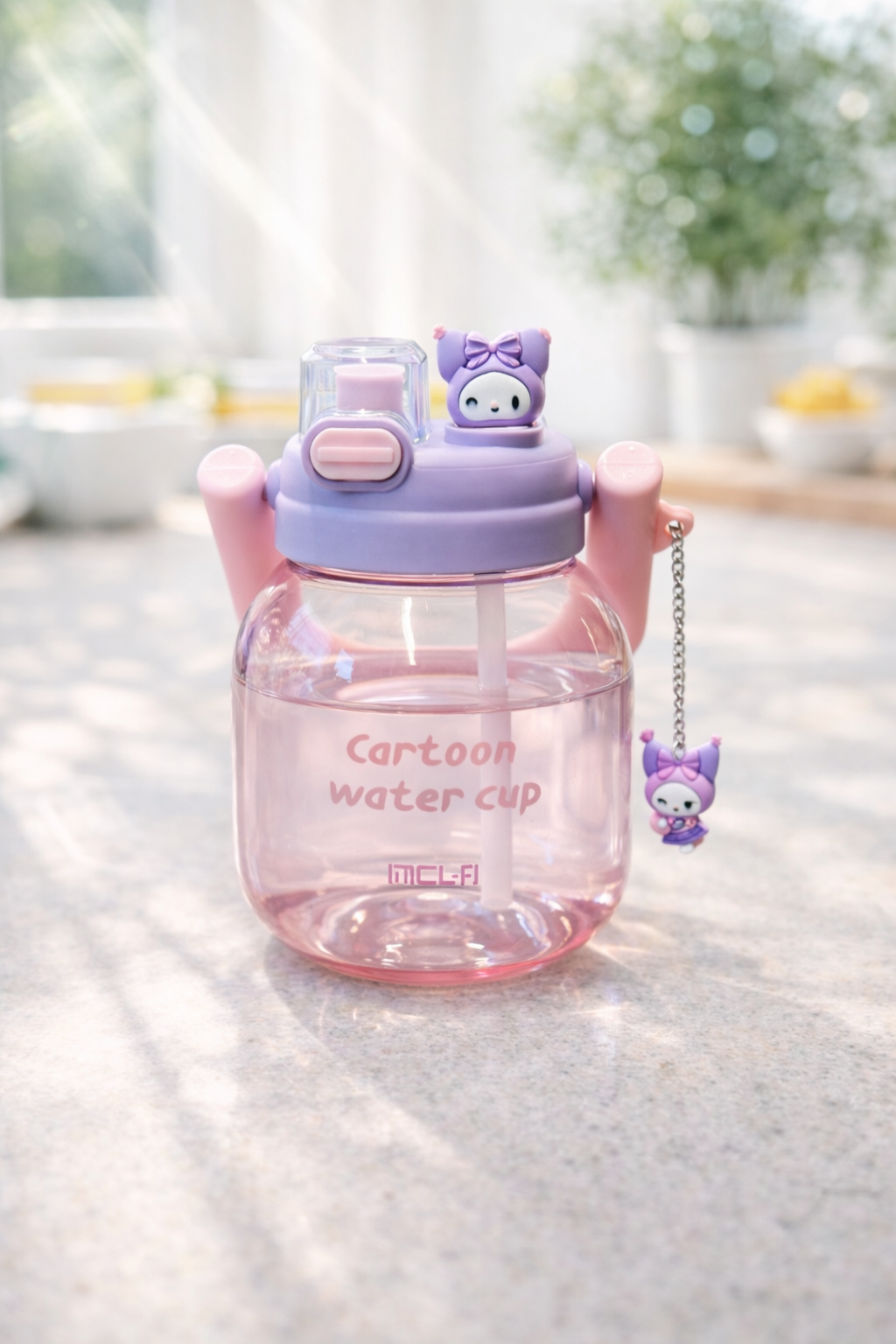 Figürlü Polikarbon Matara 850 ML BPA Free Hafif Dayanıklı Su Matarası KW-1020