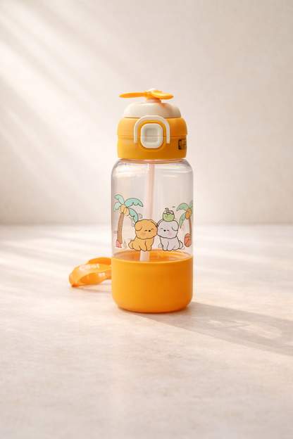 Figürlü Polikarbon Matara 680 ML BPA Free Hafif Dayanıklı Su Matarası KW-1021