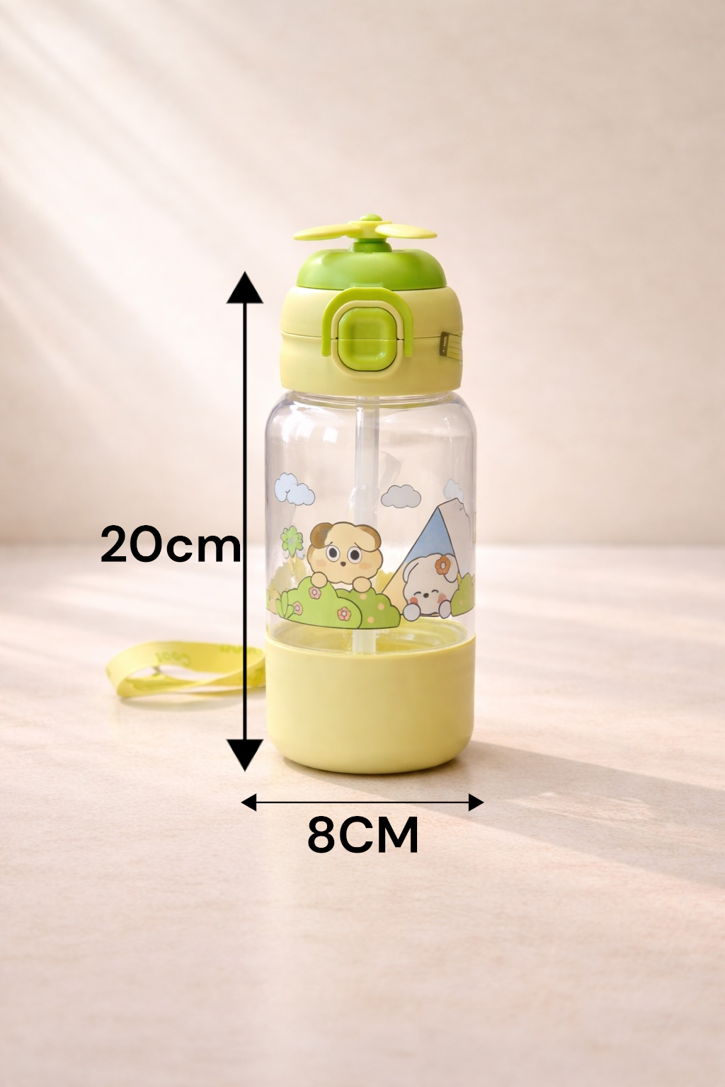 Figürlü Polikarbon Matara 680 ML BPA Free Hafif Dayanıklı Su Matarası KW-1021