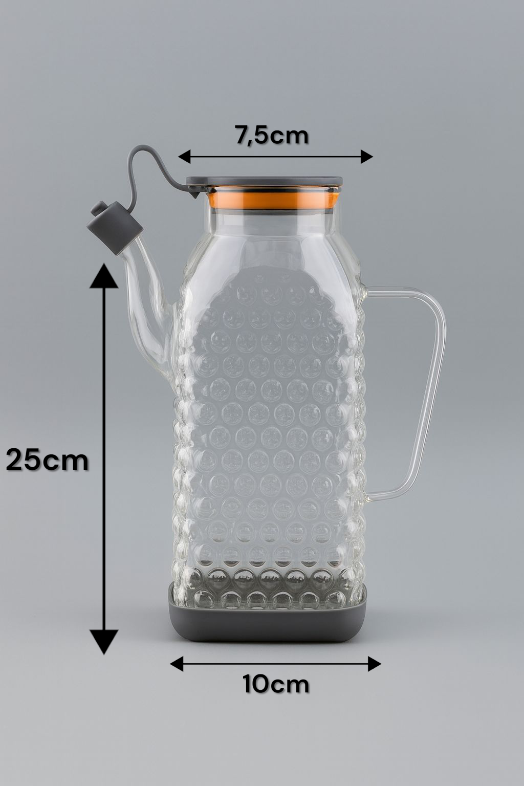 Isıya Dayanıklı Borosilikat 1000ml Cam Yağlık KW-1058