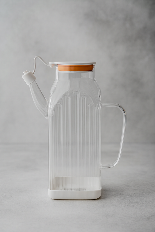 Isıya Dayanıklı Borosilikat 1000ml Cam Yağlık KW-1059