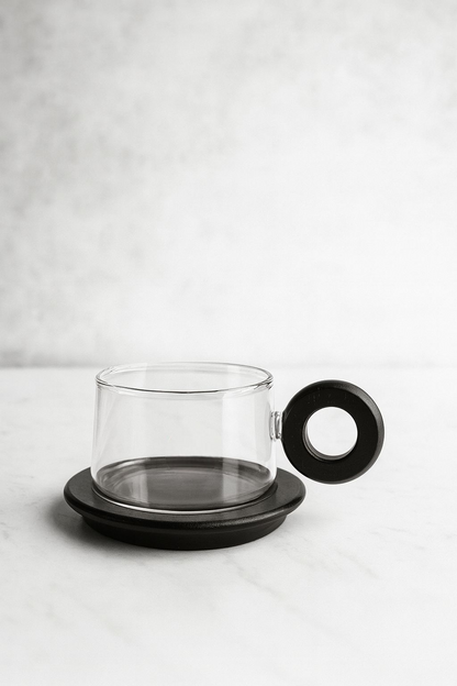 Akasya Kulplu 2'Li Borosilikat 250ml Fincan Seti KW-1074