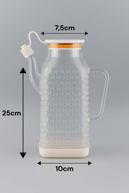 Isıya Dayanıklı Borosilikat 1000ml Cam Yağlık KW-1057