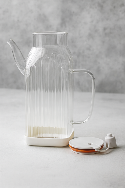 Isıya Dayanıklı Borosilikat 1000ml Cam Yağlık KW-1059