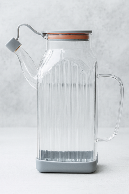 Isıya Dayanıklı Borosilikat 1000ml Cam Yağlık KW-1060