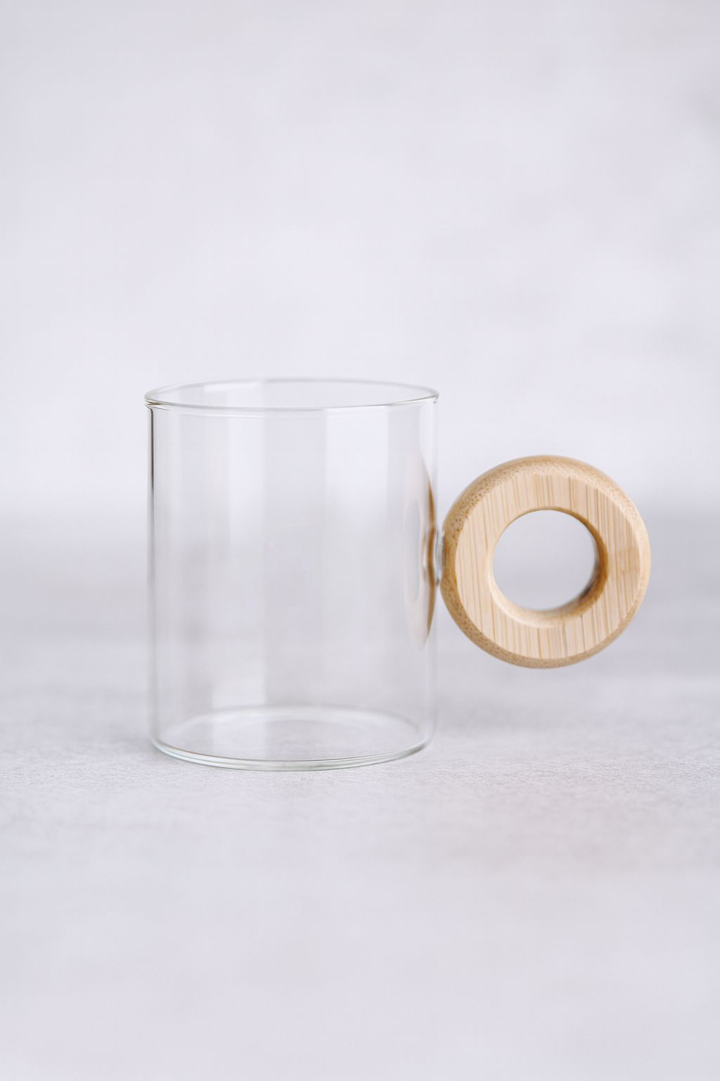 Bambu Kulplu Borosilikat 200ml Bardak Kupa KW-1078