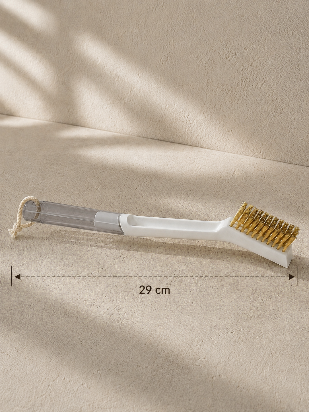 Sert Uçlu Temizlik Fırçası Çok Amaçlı Dar Alan Derz Fayans Banyo Mutfak Lavabo Fırçası Ergonomik Saplı SHN-3075