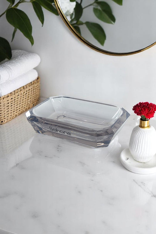 Akrilik Banyo Füme Katı Sabunluk SHN-1185