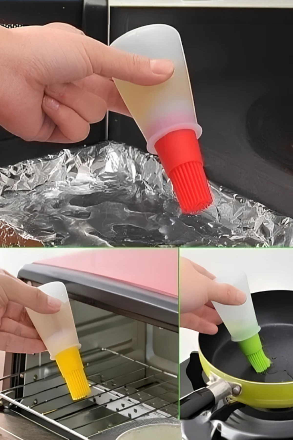 Hazneli Silikon Yağlık Kontrollü Yağ Dağıtımı Sağlayan Mutfak Aparatı KW-226