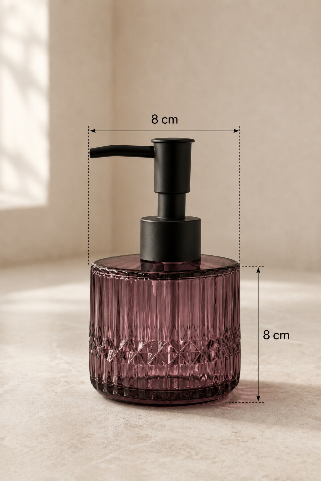Cam Sıvı Sabunluk Şeffaf Cam Dekoratif Banyo  Mutfak Sabunluğu SHN-2130
