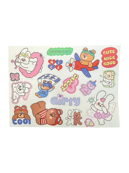 Stickerli Pipetli Kapaklı 750ML Sevimli Polikarbon Matara KW-1013