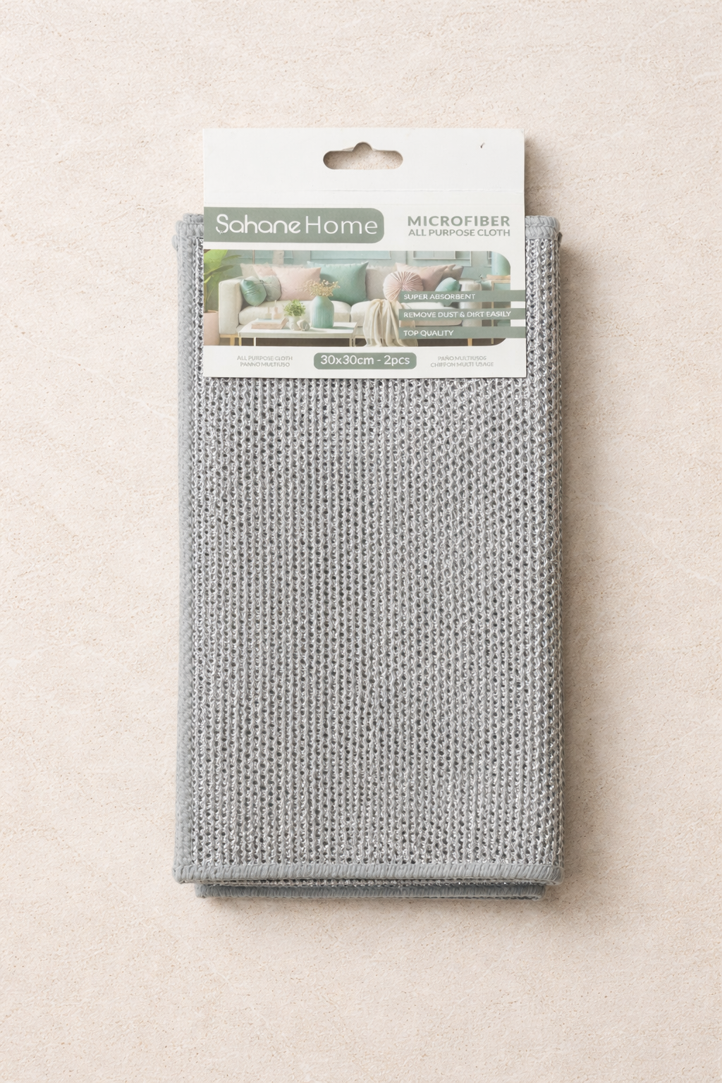 Çift Katlı Çok Amaçlı Tel Bez Mikrofiber Inox Bez Telli Bulaşık Bezi 2'li Set SHN-1313