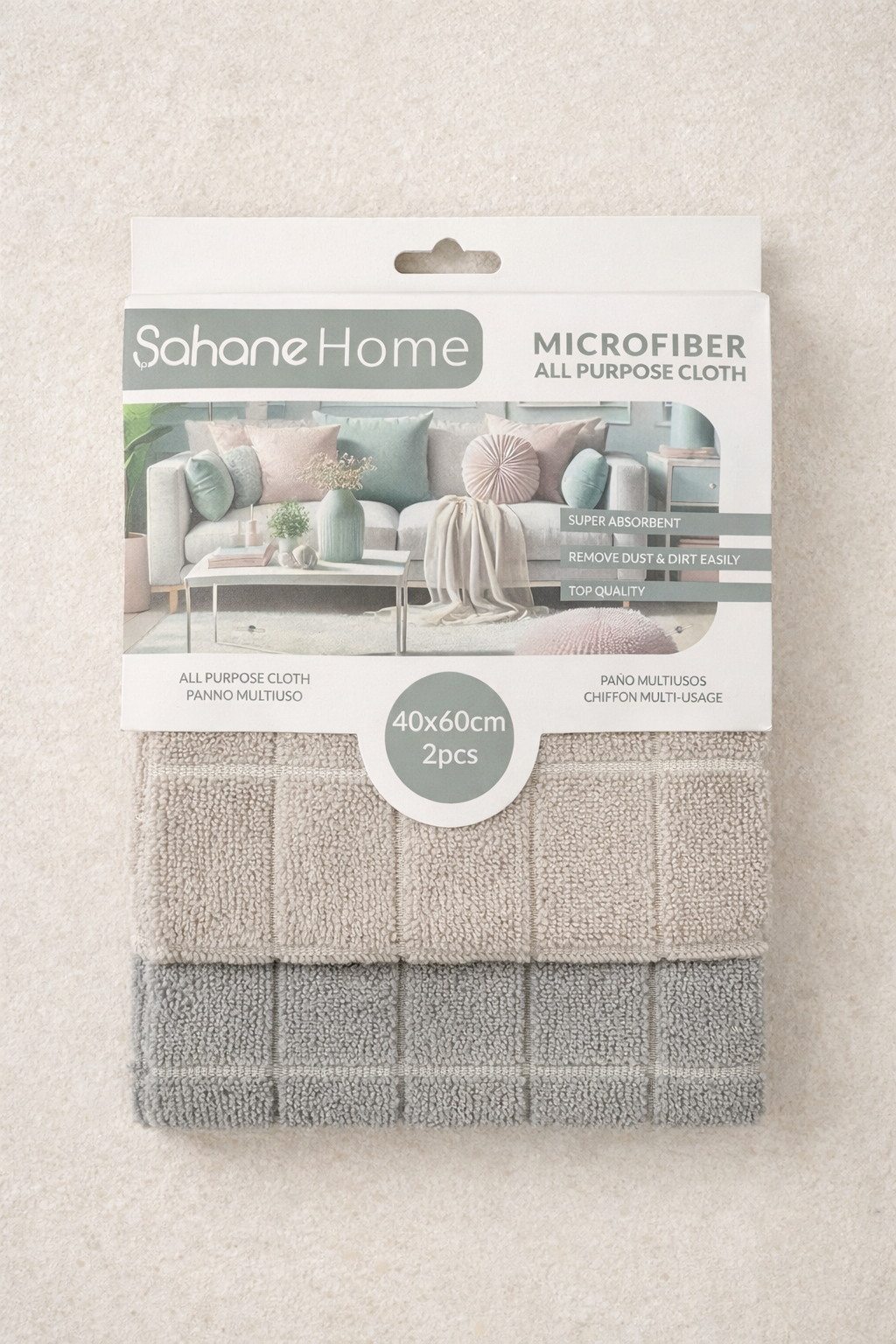 Mikrofiber Bez Çok Amaçlı Temizlik Bezi Yumuşak Dokulu Etkili 2'li Set SHN-1303