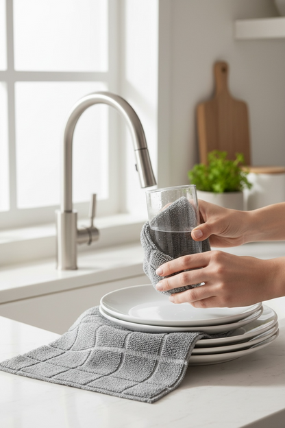 Mikrofiber Bez Çok Amaçlı Temizlik Bezi Yumuşak Dokulu Etkili 2'li Set SHN-1303