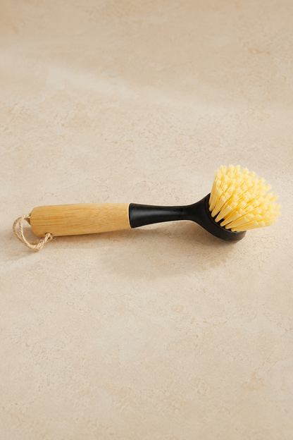 Bambu Saplı Lavabo Temizlik Fırçası Sert Kıllı Ergonomik Banyo Mutfak Temizleme Fırçası SHN-3054
