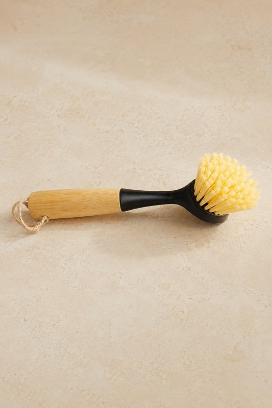 Bambu Saplı Lavabo Temizlik Fırçası Sert Kıllı Ergonomik Banyo Mutfak Temizleme Fırçası SHN-3054