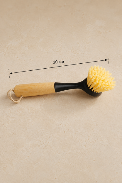 Bambu Saplı Lavabo Temizlik Fırçası Sert Kıllı Ergonomik Banyo Mutfak Temizleme Fırçası SHN-3054