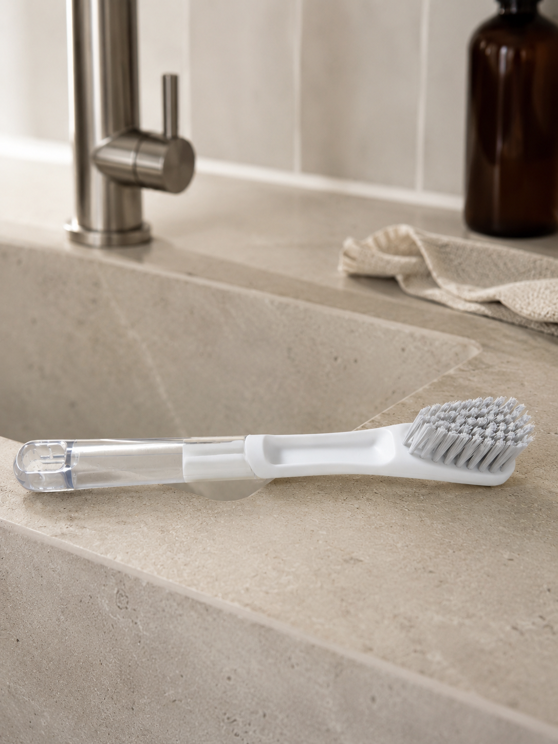Sert Kıllı Çok Amaçlı Temizlik Fırçası Banyo Mutfak Fayans Derz Temizleme Fırçası Ergonomik Saplı SHN-3076