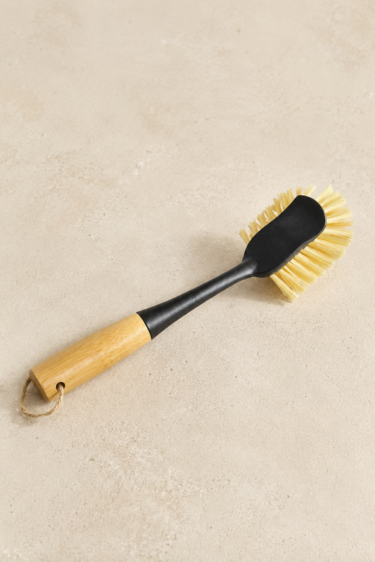 Bambu Saplı Lavabo Temizlik Fırçası Sert Kıllı Ergonomik Banyo Mutfak Temizleme Fırçası SHN-3053