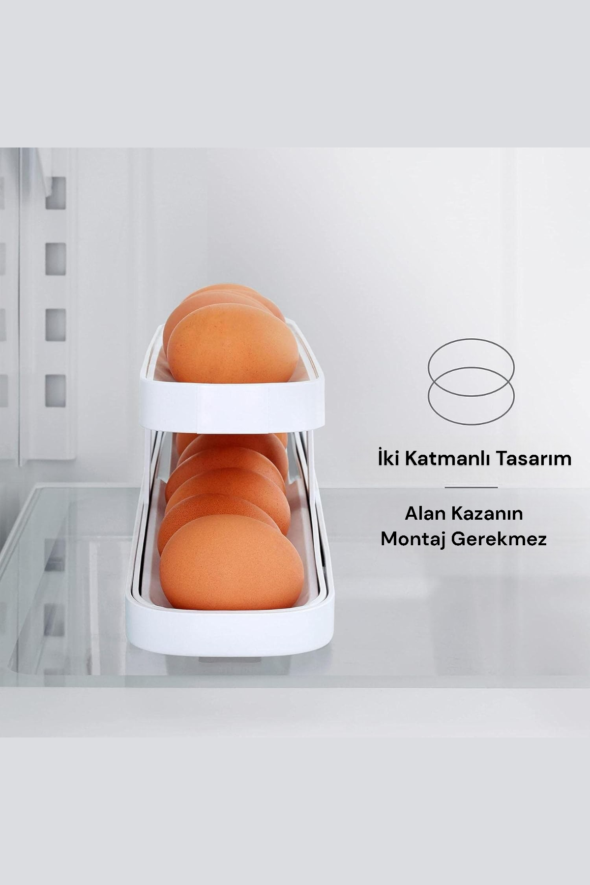 Otomatik Yuvarlanma Özel Tasarımlı Yumurta Organizeri KW-238