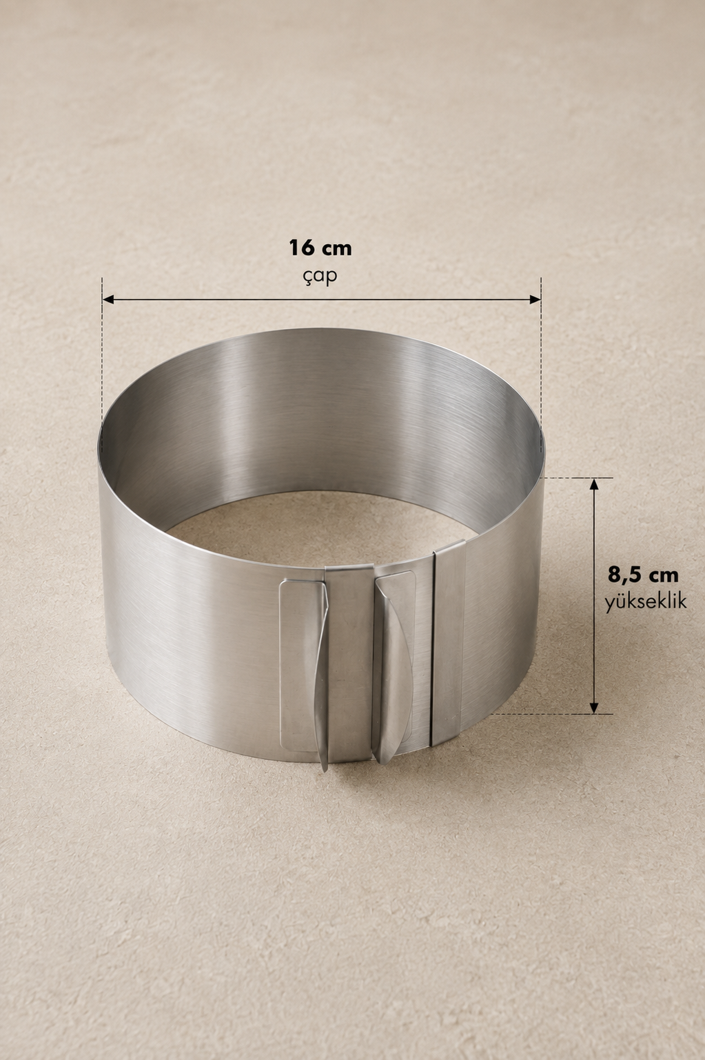 Ayarlanabilir Yuvarlak Kek Pasta Kalıbı Metal Pandispanya Kalıbı KW-3392