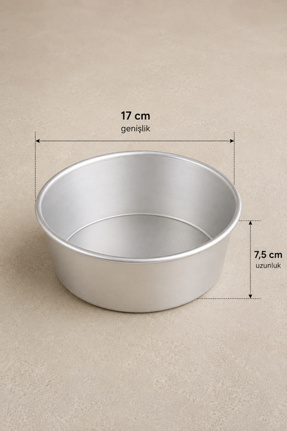 Alüminyum Metal Yuvarlak Kek Kalıbı Dayanıklı Pasta Kek 1250ML Pişirme Kalıbı KW-3395