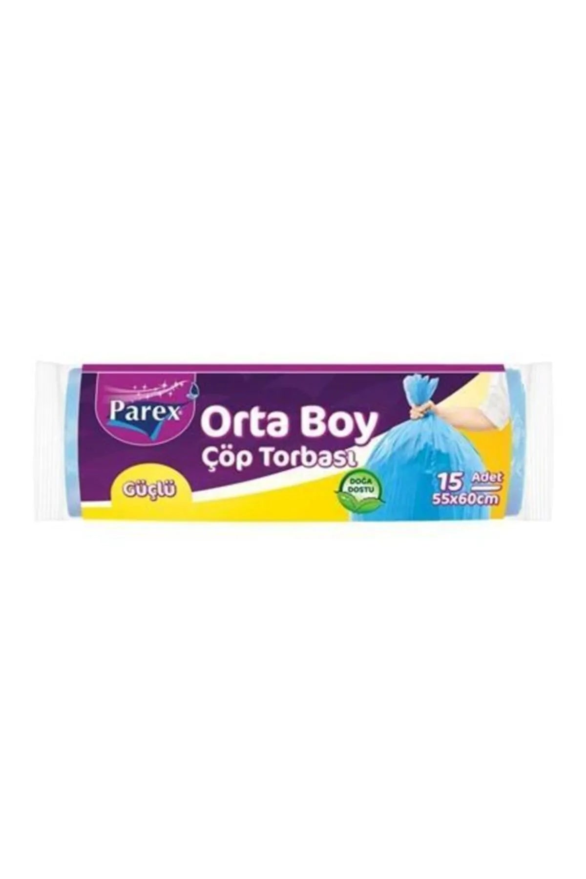 Orta Boy 15'li Çöp Torbası 55x60cm Güçlü Çöp Torbası FMA145790