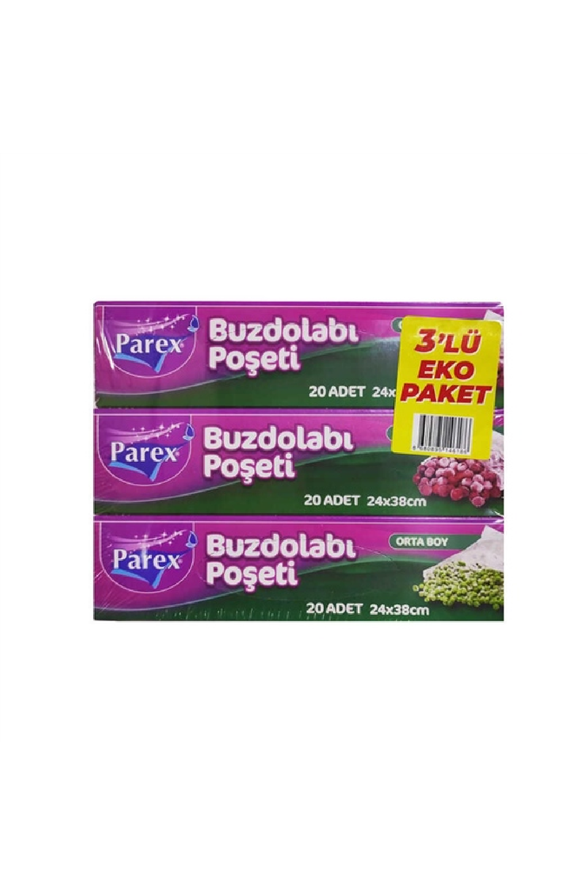 Orta Boy 3'lü Buzdolabı Poşeti FMA146186