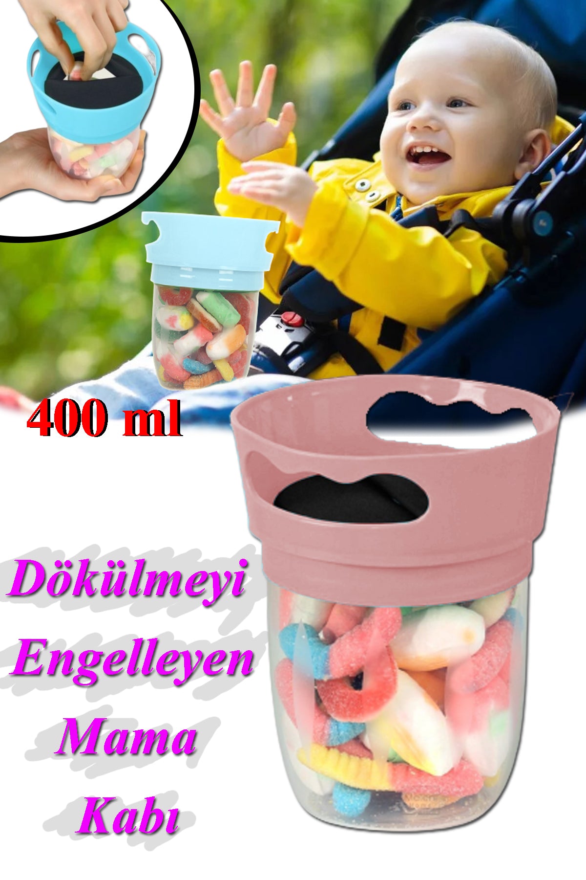 Joy Cup Dökülmeyi Önleyen 400ml Mama Kabı FMA98408