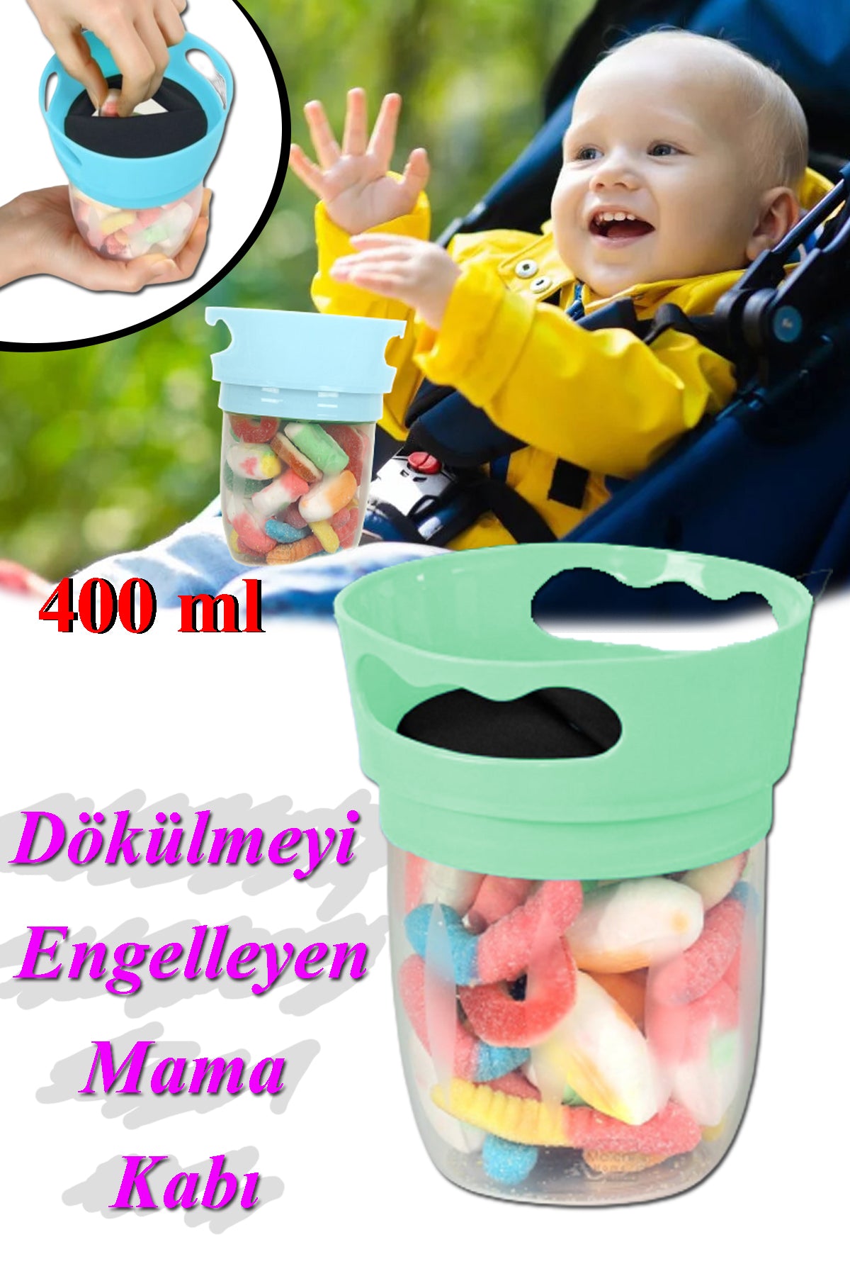Joy Cup Dökülmeyi Önleyen 400ml Mama Kabı FMA98408