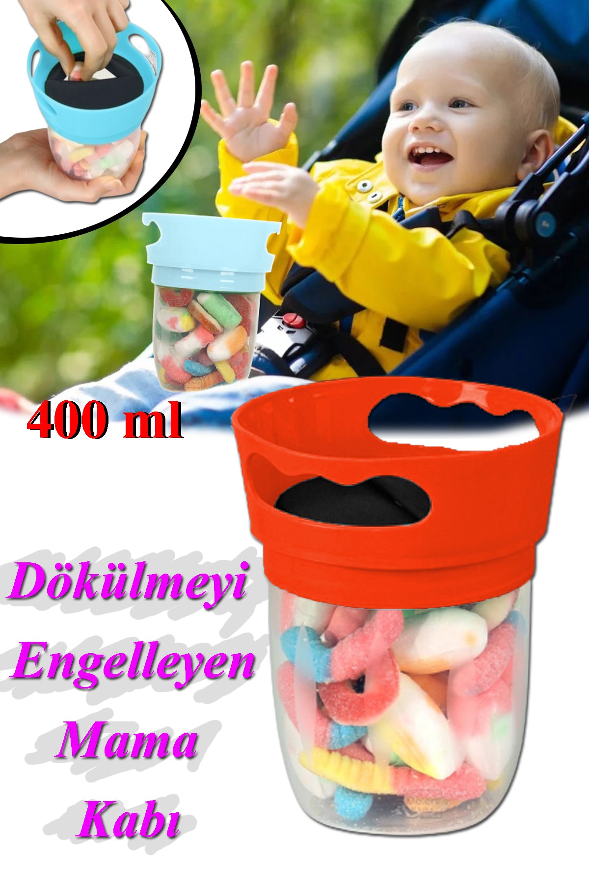 Joy Cup Dökülmeyi Önleyen 400ml Mama Kabı FMA98408