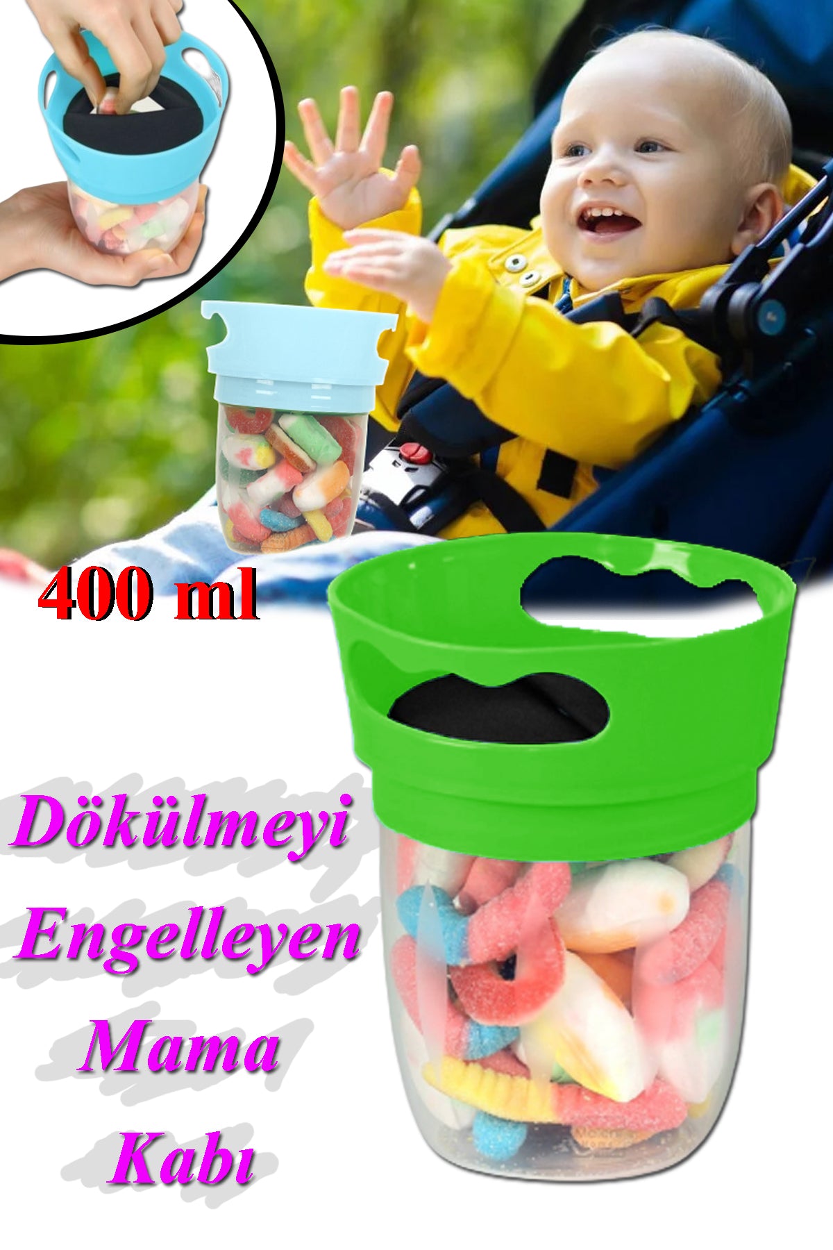 Joy Cup Dökülmeyi Önleyen 400ml Mama Kabı FMA98408