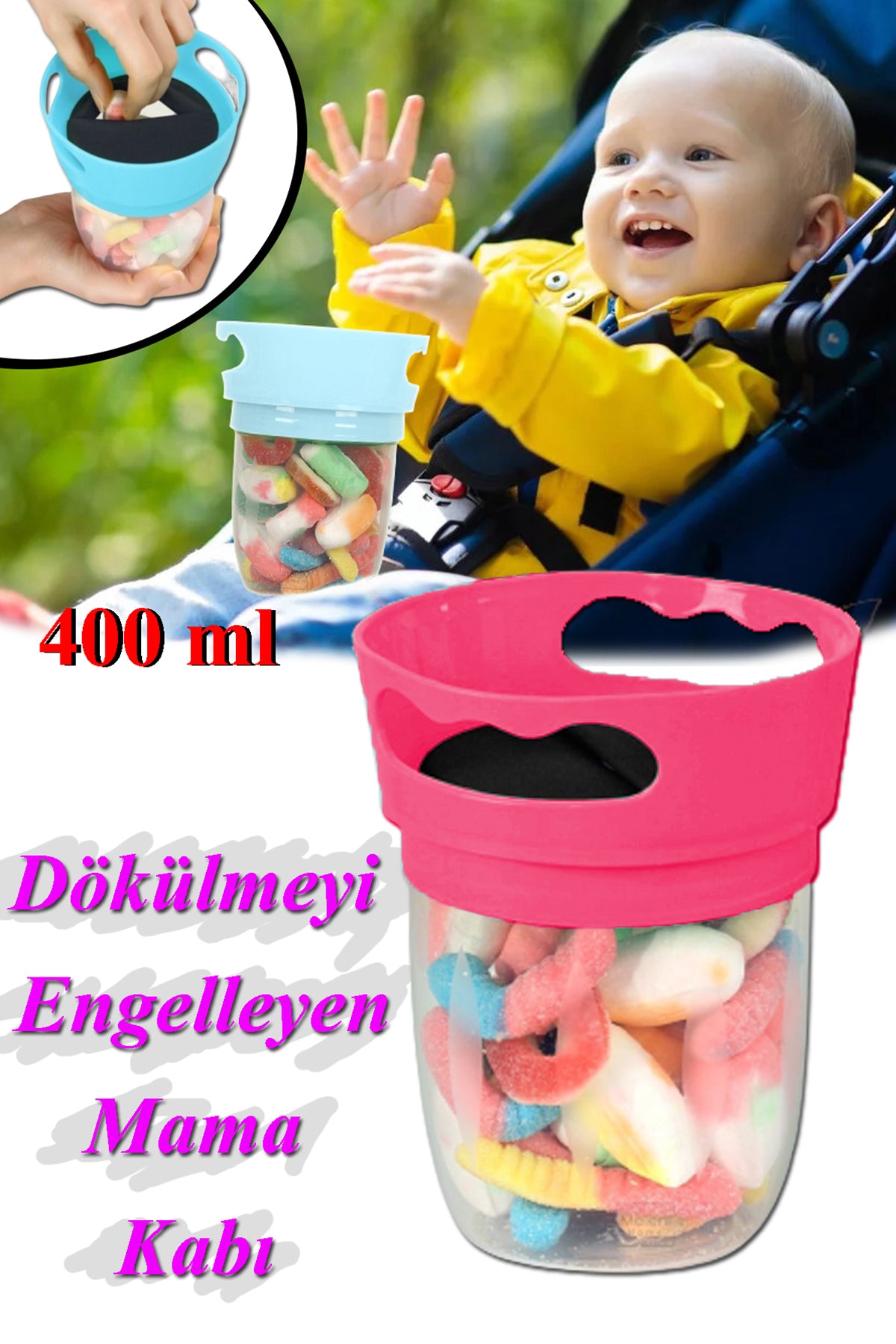 Joy Cup Dökülmeyi Önleyen 400ml Mama Kabı FMA98408