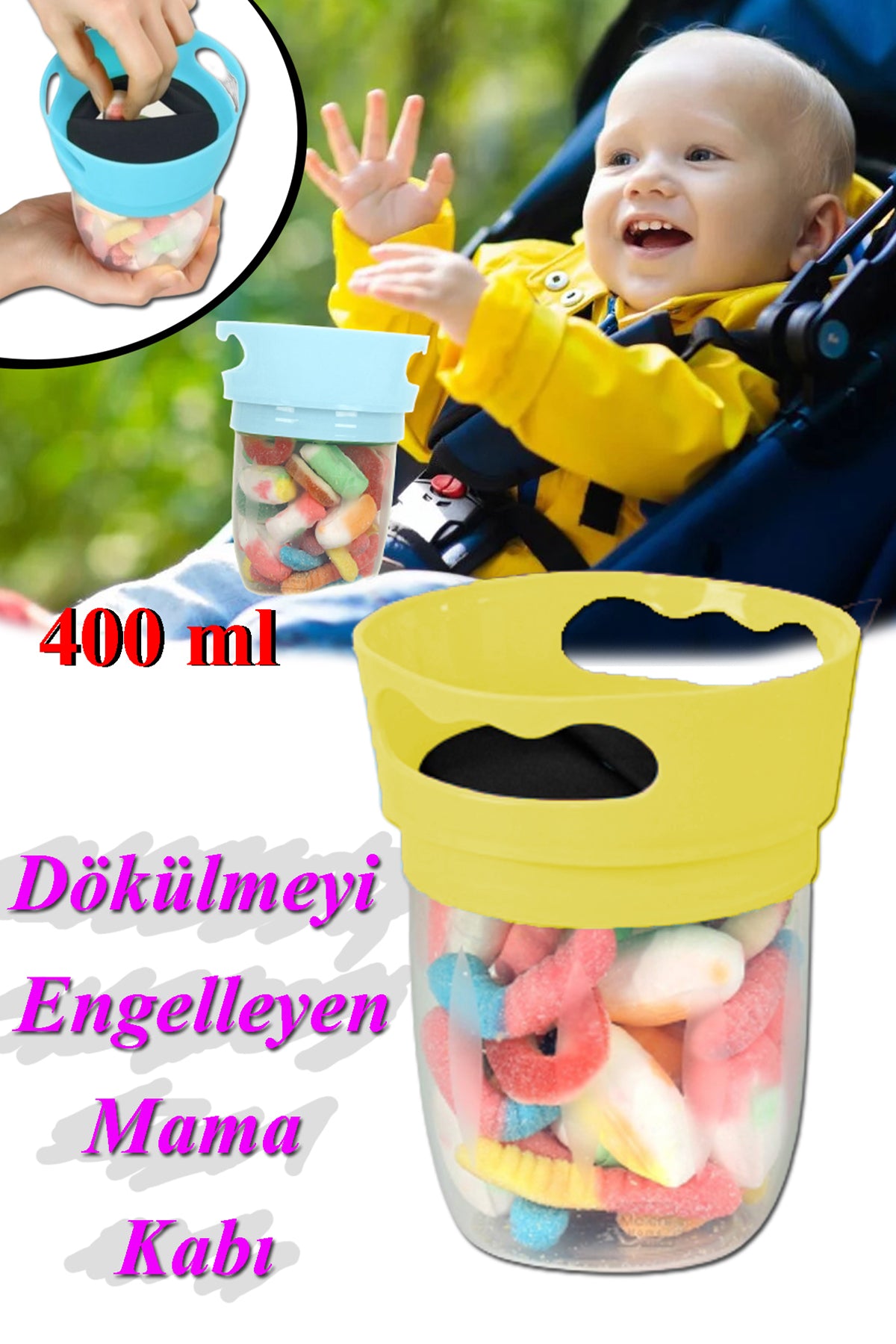 Joy Cup Dökülmeyi Önleyen 400ml Mama Kabı FMA98408